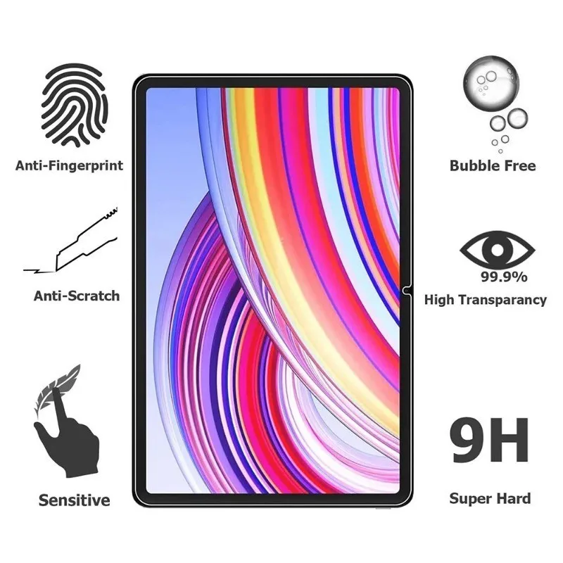 Protector de pantalla de vidrio templado para Xiaomi, película protectora transparente antiarañazos, HD, para Poco Pad 12,1, 2024