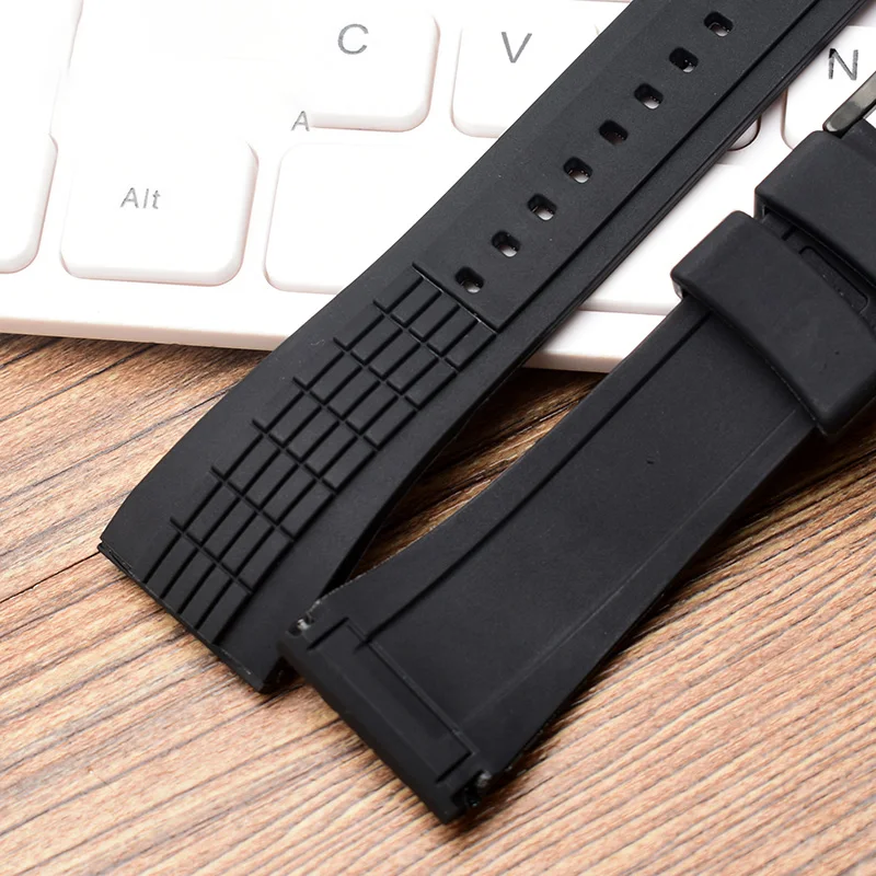 26mm Silicone watch band for Seiko VELATURA/SRH SRH006/SPC007 series Watch strap Waterproof Rubber sports Watch strap