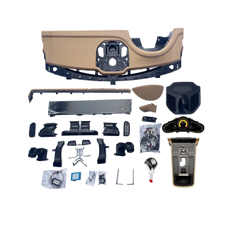 For Porsche Cayenne 2011-2017 Upgrade 2024 Bodykit Car Modification Center Console Interior Dashboard Gear Shift Lever Panel