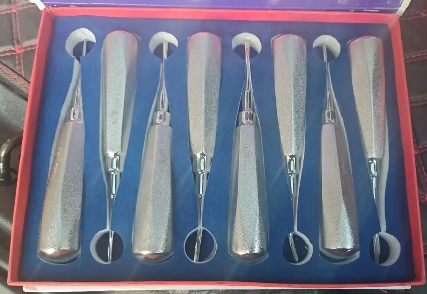 High-Quality Bulls Dental Luxating Elevators | 8-Piece Stainless Steel Extraction Kit with Included Extraction Knife