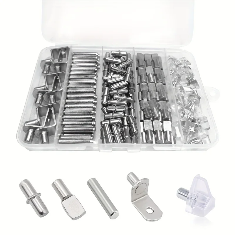 90 clavijas para estante de gabinete, pasadores para estante de 5 mm, clavijas para estantería de metal, soporte para estante, pasadores para estante, soportes para estante de clavija de 5 mm
