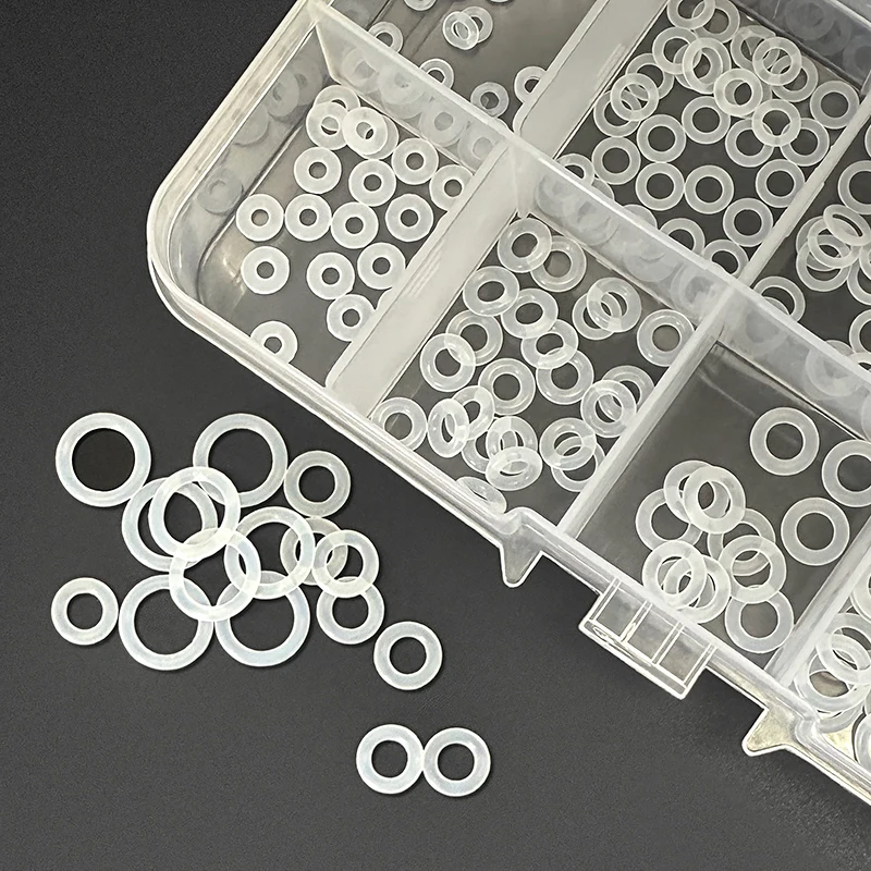 250Pcs Food Grade Silicone O Ring Gaskets Seal Kit Oil Resistant High Temperature VMQ Washer for Mechanical Applications