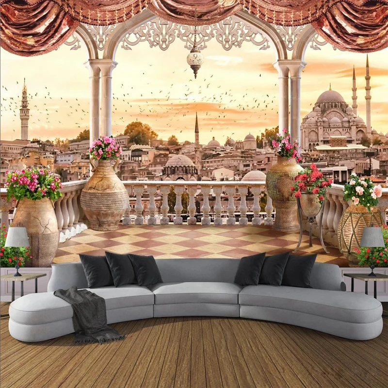 

Modern 3D Wallpaper Turkey City Landscape Photo Mural Canvas Expand Space Balcony Wall Painting Bedroom Living Room Home Decor