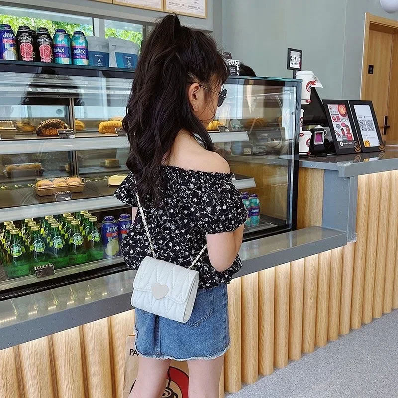 New Korean Fashion Chain Crossbody Bag Girls Trendy PU Square Bags Cute Mini Parent-child Bags Kids Women Shoulder Bags