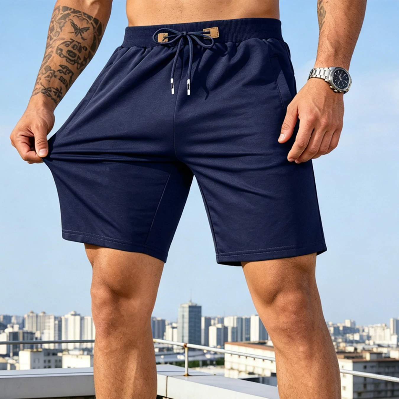 Men's Shorts Summer Breeches Casual Sweat Bermudas Men Black Homme Classic Clothing Beach Shorts Male