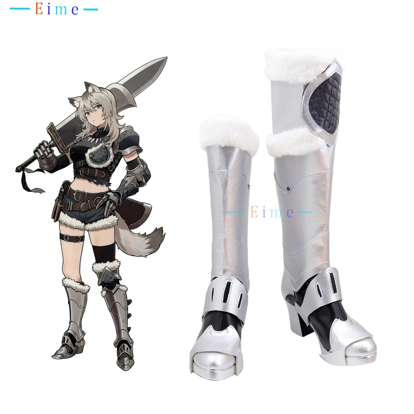 

Kawaragi Momoka Cosplay Shoes Anime GBC MMK Cosplay Props Halloween Boots Custom Made Big Size PU Leather High Heels