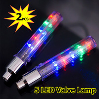 Bicycle Lights For Bicycle 2pcs LED Bike Wheel Tire Valve Light Cap Spoke Neon Light Lamp Flash Bicycle Accessories