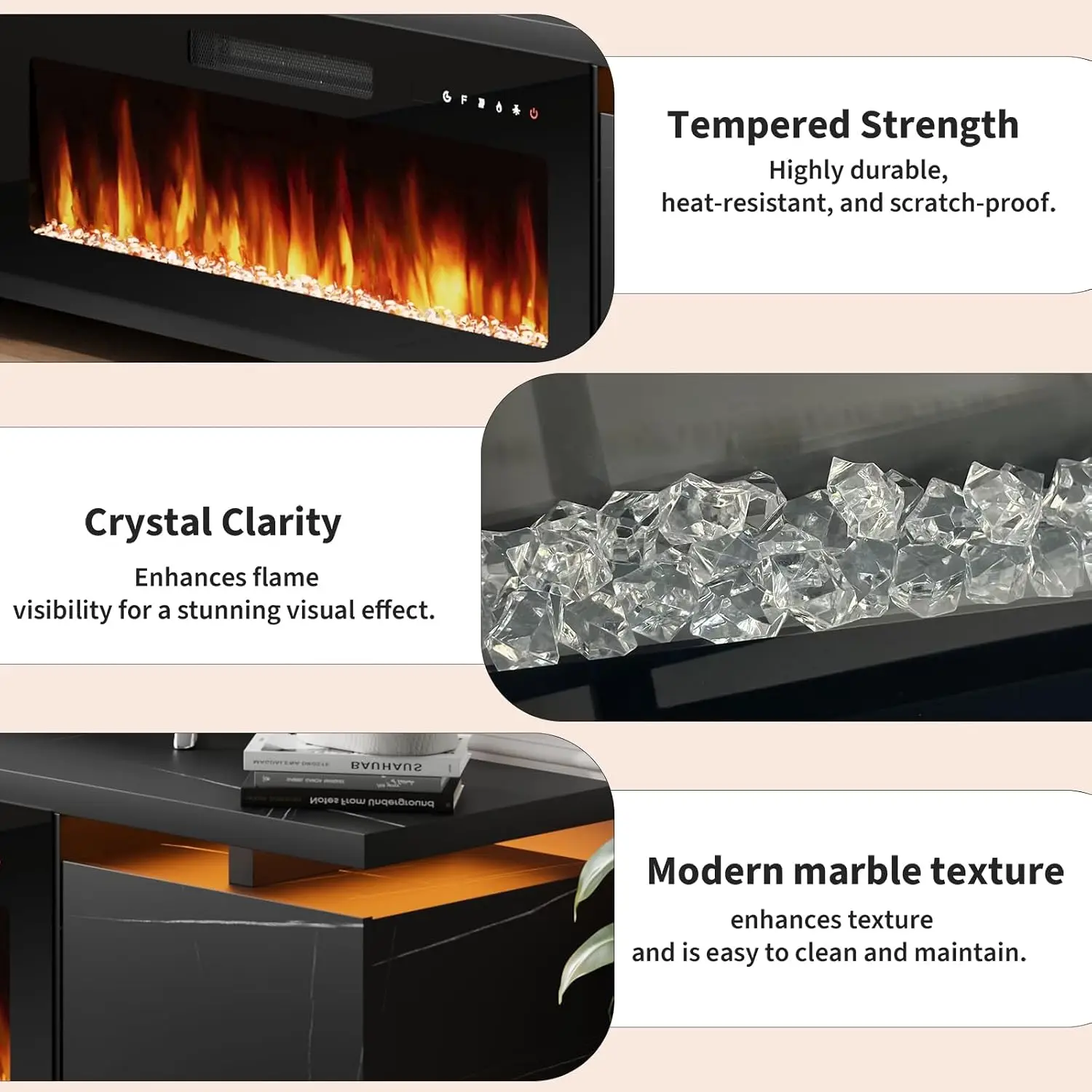 Marble TV Stand with 36
