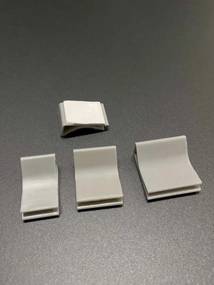 Grey Cable Clamp Wire Sorting Fixing Seat Wire Clip Adhesive Wiring Accessories Cable Fixing Clamp Flat cable clamp