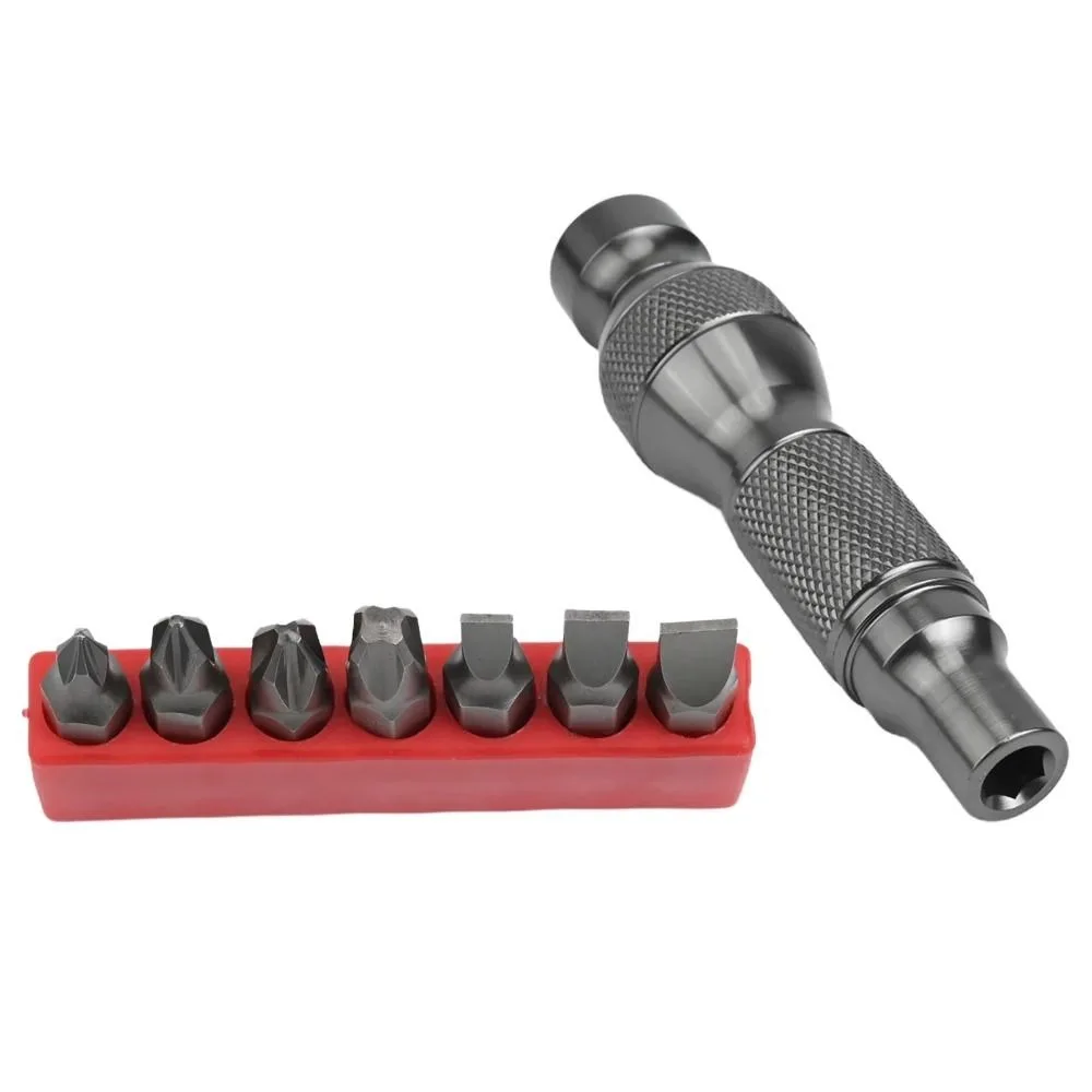 

Aluminum Alloy 6.35mm Bits Holder Ergonomic Extension Rods Mini Screwdriver Bits Holding Bar Magnetic Durable