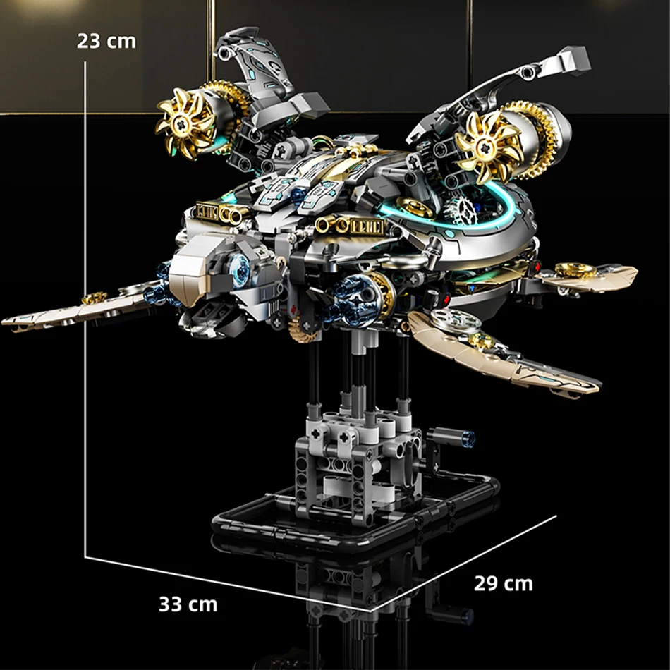 MOC الميكانيكية السلاحف البحرية اللبنات التقنية المحيط الحيوانات المسلحة ميكا تحلق السلاحف الجمعية الطوب لعب للأطفال الهدايا