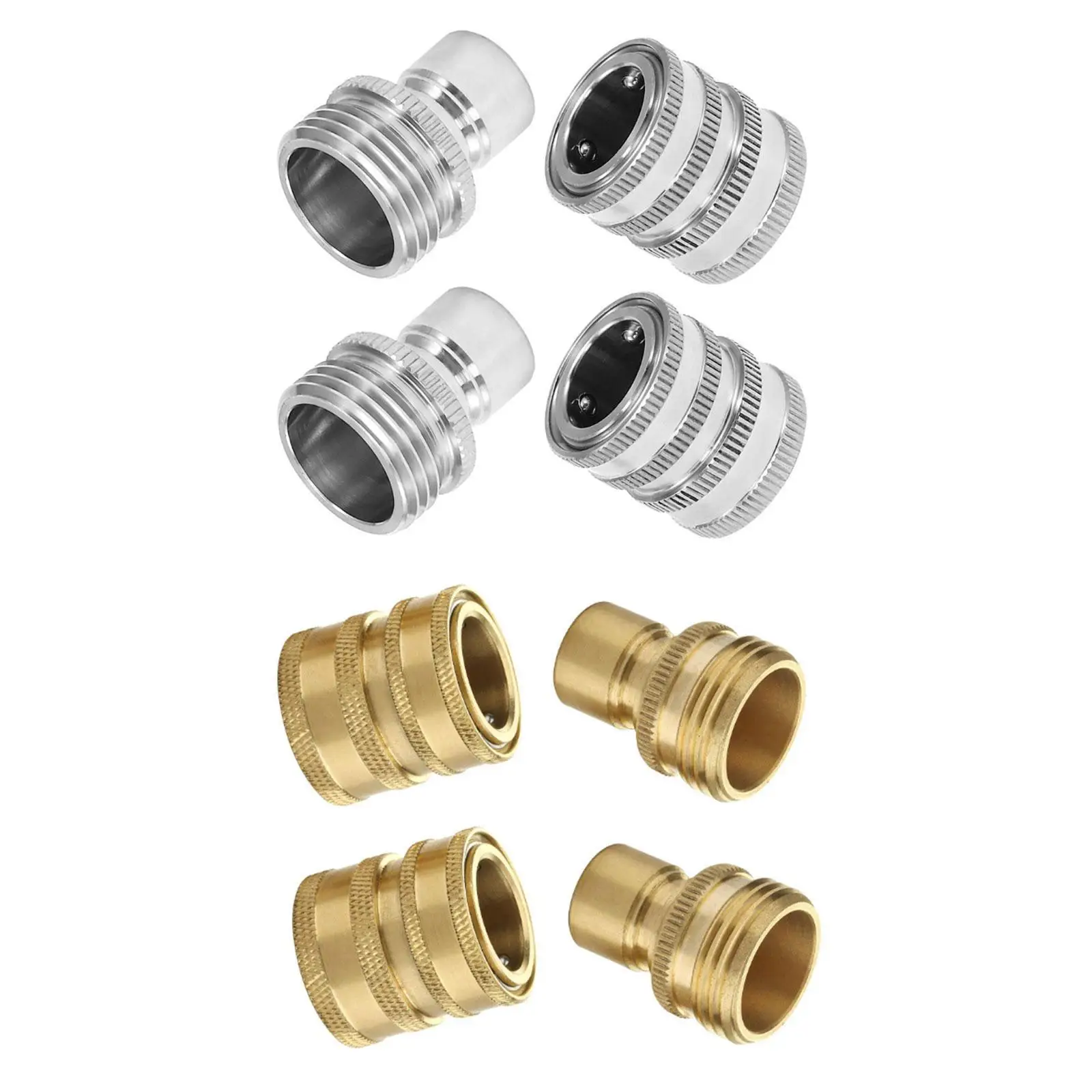 

4 шт., садовый шланг, быстроразъемное соединение, 3/4 дюйма, высокопроизводительный сменный аксессуар, защита от утечек, простая установка, фитинг для водяного шланга