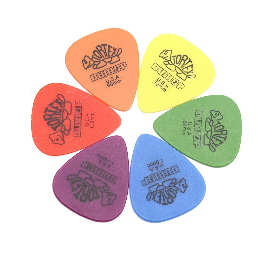 12pcs Dunlop Guitar Picks Electric Guitar Parts Picks Accessories 6 Kinds Thickness Picks With Box