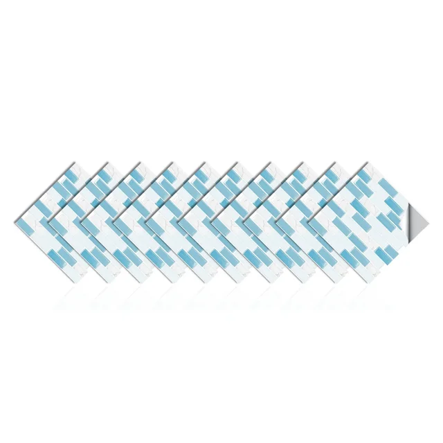 10x Self-Adhesive 3D-Mosaic Tile Sticker Kitchen Bathroom Wall Sticker For Home Bathroom Montage Decoration 10x10cm Epoxy 4