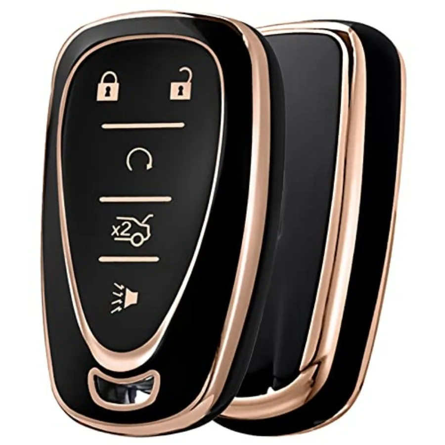 

for Chevy Key Fob Cover Case TPU Protector Holder for Chevrolet 2020 2019 2018 2017 2016 Chevy Malibu Camaro Cruze Traverse Tra