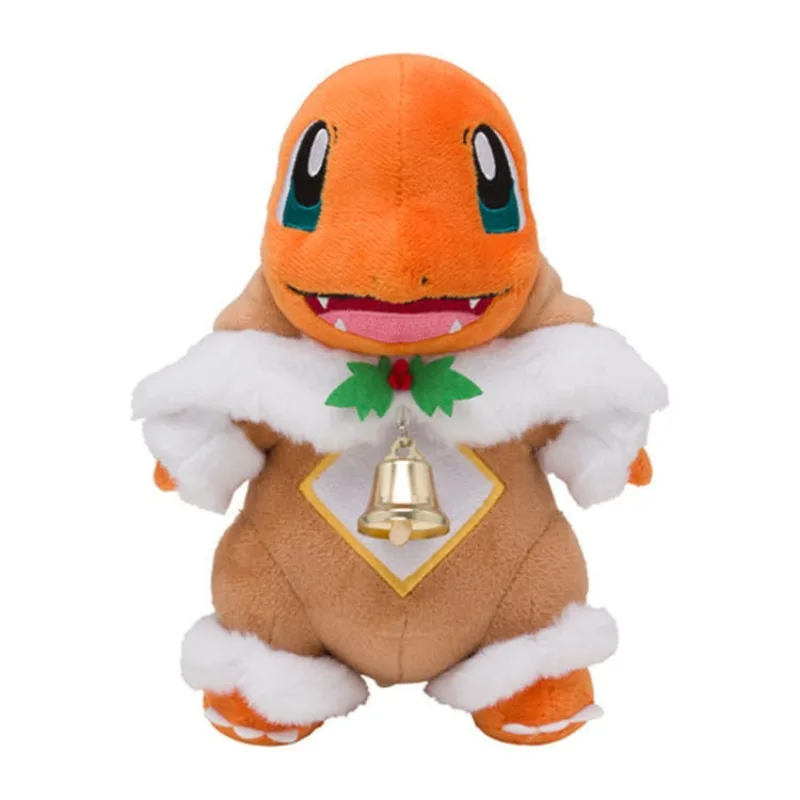 25CM Pokemon Christmas Charmander Pluszowe zabawki Poduszka Kawaii Anime Charmander Pluszowa lalka Wystrój domu Prezent urodzinowy dla dziewczynek Chłopcy