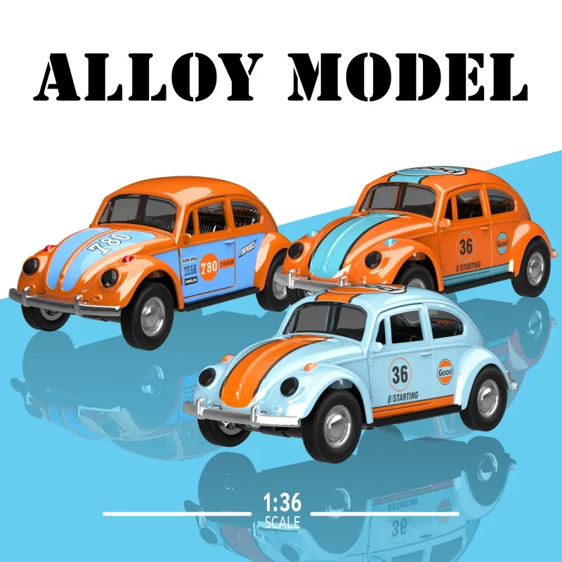 1/36 Scale, Metal Pull Back Action Drives Car Forward Car, Model Toy for Gift