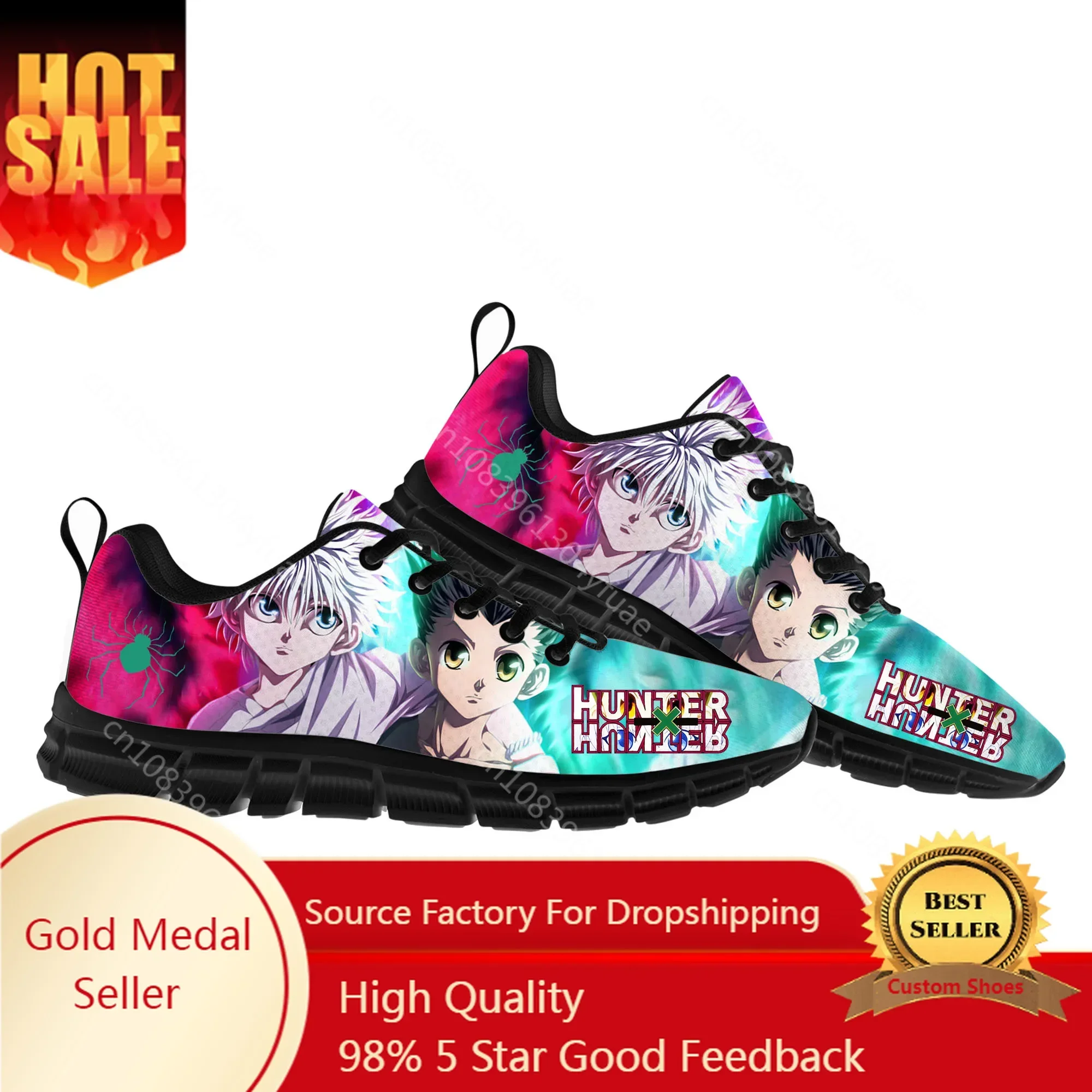 

Japanese Anime Hunter X Hunter Sports Shoes Mens Womens Teenager Kids Children Sneakers High Quality Manga Sneaker Custom Shoe