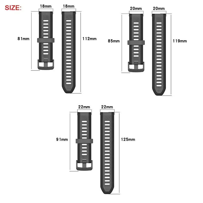 18mm 20mm 22mm Silicone Strap For COROS PACE 4 Pro-4-3-Pro APEX 4 42mm CMF Watch 3 Pro Sport Watchband Suunto Vertical 2 1/Ocean
