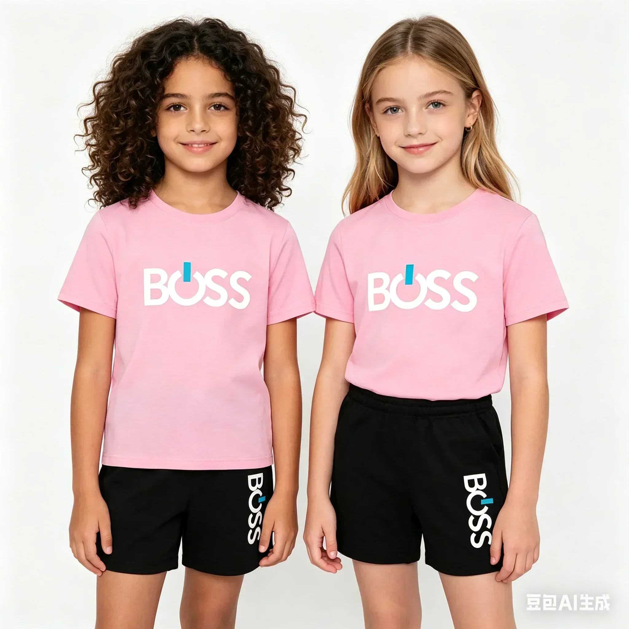 

SunshineRopa de verano para niños y niñas, camiseta de marca preescolar, Top de manga corta + pantalones cortos, conjunto inform