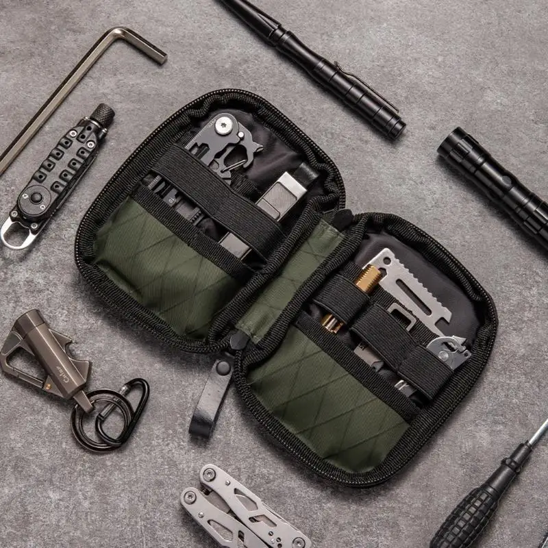Utility Tool Pouches Wasserdichte Werkzeugaufbewahrungstasche aus Nylon mit mehreren Fächern für kleine Geräte und – Detail 8