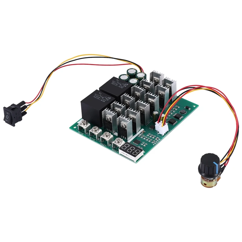 A013 DC 10-55V 12V 24V 36V 48V 55V 100A Motor Speed Controller PWM HHO RC Reverse Control Switch with LED Display