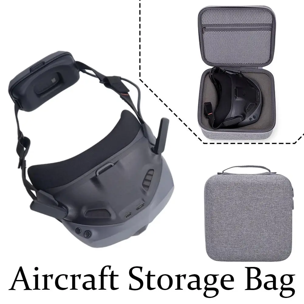 

For DJI N3 Flight Glasses Storage Box N3 Glasses EVA Handheld Portable Bag Shock-absorbing Shell Storage Pressure-resistant H9W8