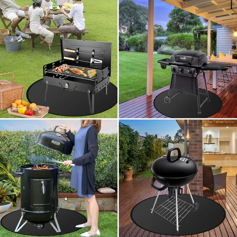 Heat Insulation Mat For Fire Pit Grill Fiberglass Fireproof Pad Outdoor Patio Camping Deck Protection Heat Resistant Sheet