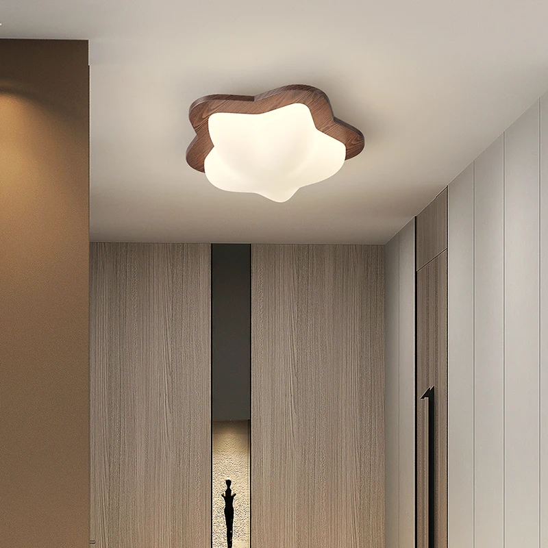 Wooden Cloud Love Star Shape Ceiling Lights Creative LED Ceiling Lamps for Living Room Children's Bedroom Study Home Decor Lamp
