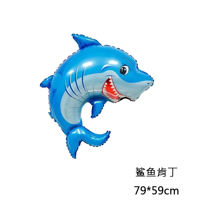 Cartoon Sea Animal Theme Balloon Shell Starfish Fish Shark Balloon Ocean World Party Balloon Kids Birthday Holiday Decration