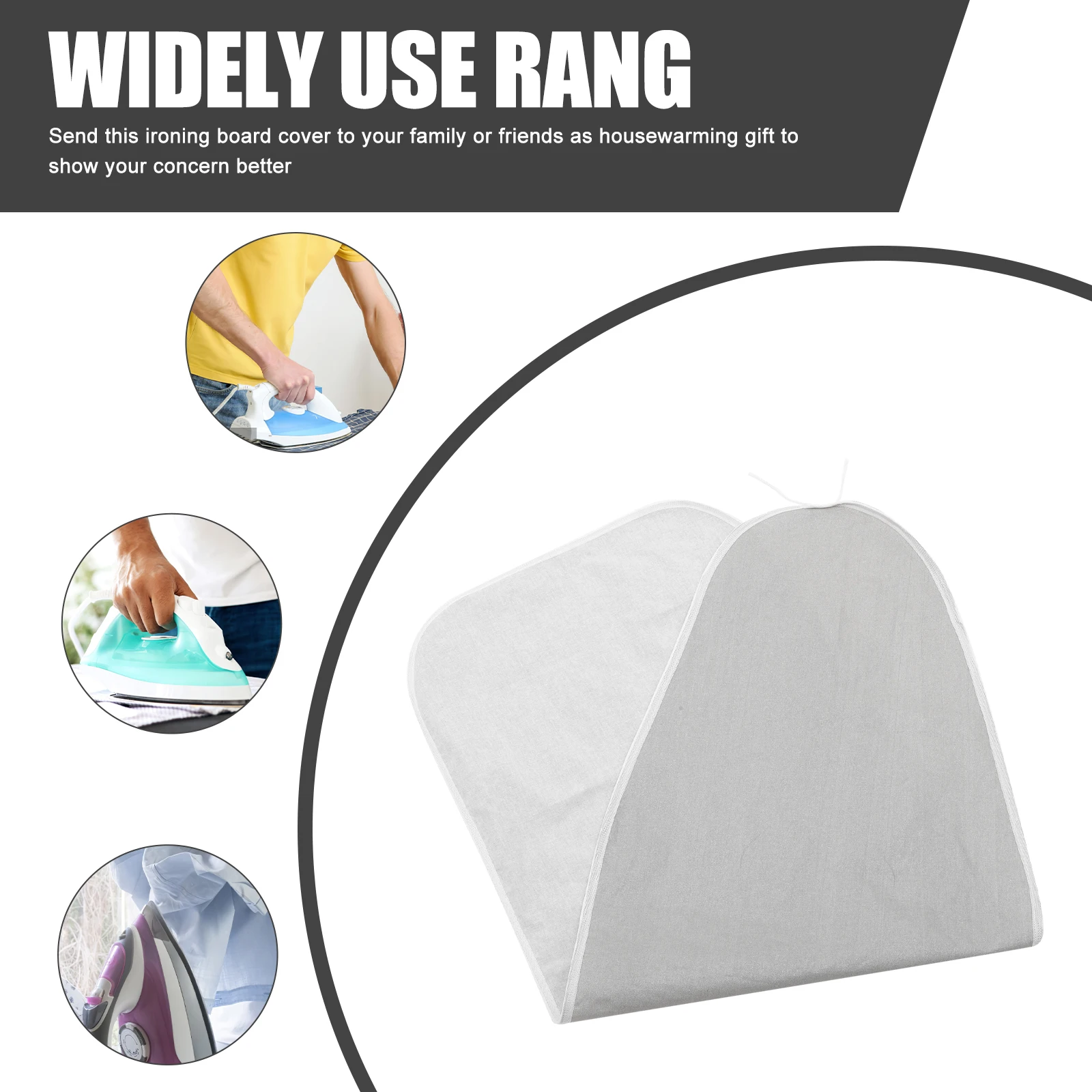 

Ironing Board Cover Thickened Cotton Heat Resistant Foldable Small Size Drawstring Protective Cloth Proof Practical Home