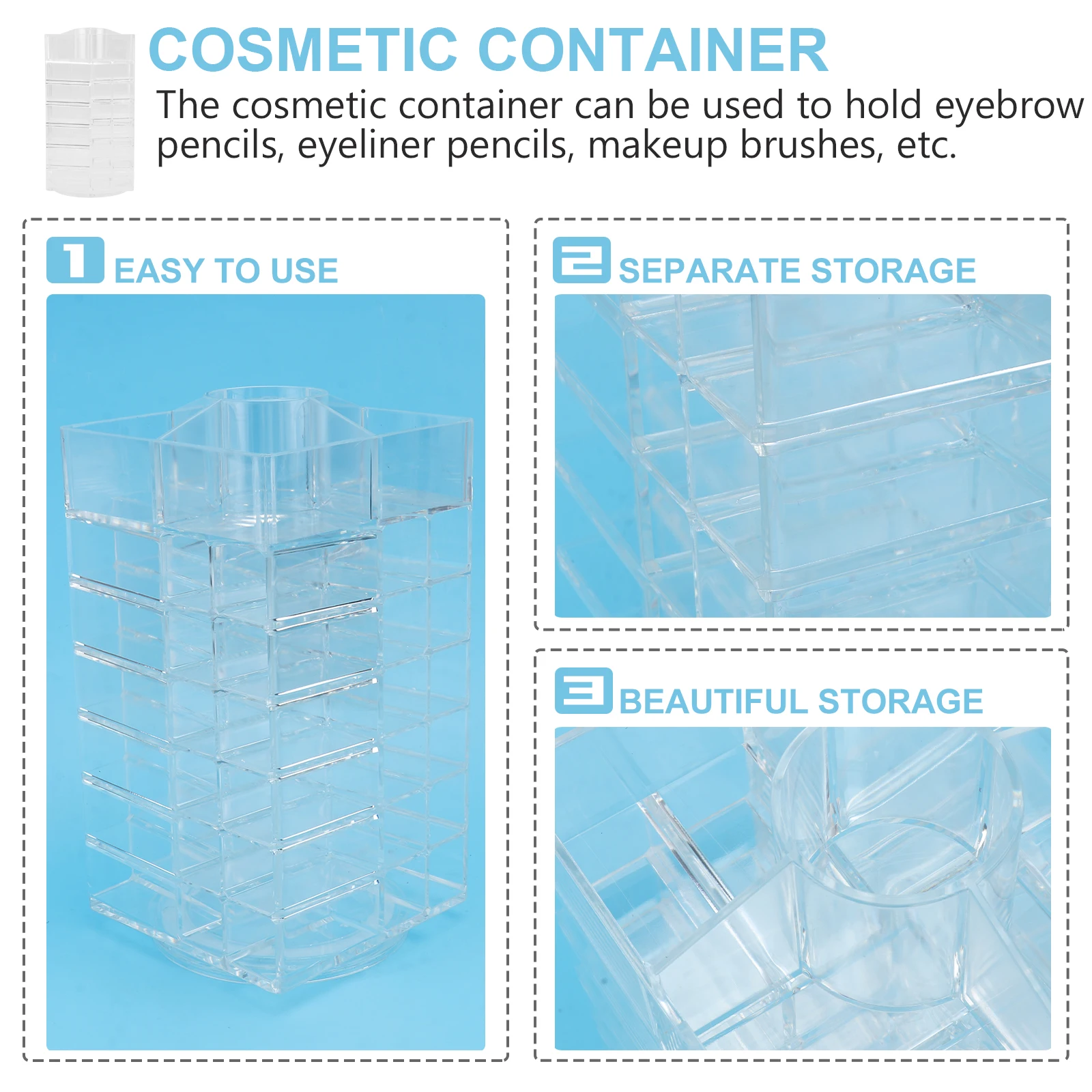 

Acrylic ganizer Clear Lipstick Holder Transparent Makeup Storage Rack Nail Polish St Display Desk Vanity Accessories