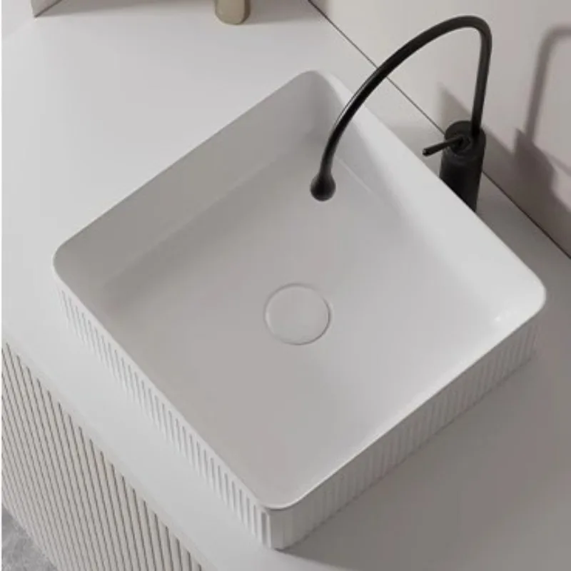 Nordic Ceramic Washbasin Table Oval  Hand Wash Basin Bathroom Balcony Rectangular Art Basin