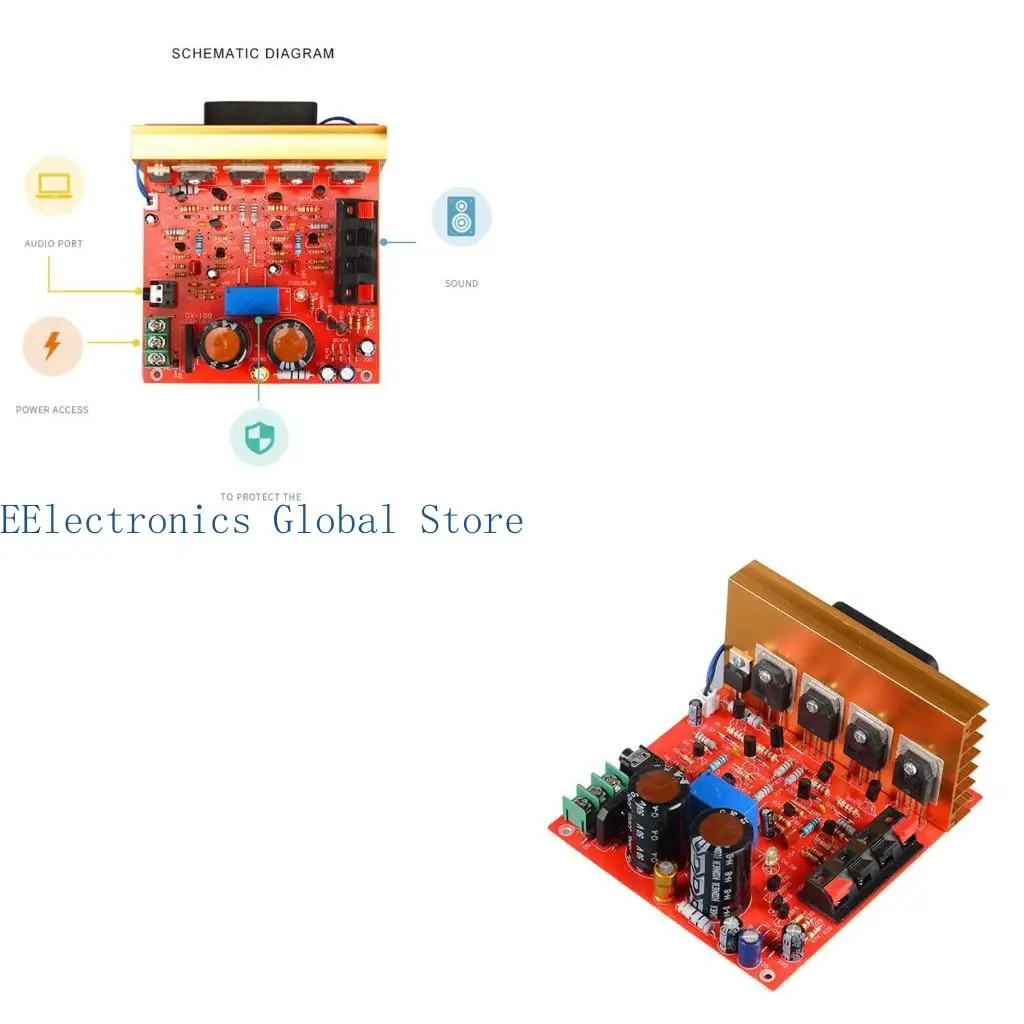 

462B DX-188 стерео 180 Вт усилитель высокой мощности аудио плата 2,0-канальный модуль усилителя динамика для домашнего
