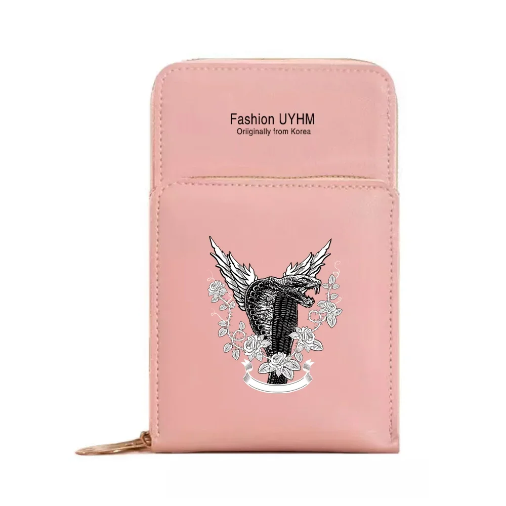 Phone Bag For IPhone 13 12 11 Pro Max X XS Samsung Xiaomi Huawei Messenger Bag Mobile Wallet For Women Clutches Cobra Series