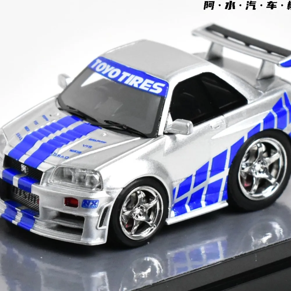 

YM MODEL 1:64 Adults Hobby R34 Car Resin Diecast Model Car