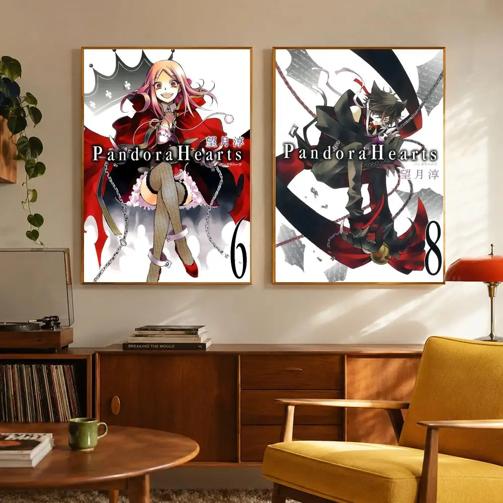 Romantic Gothic Manga P-Pandora Hearts Poster Digital Solvent Print Waterproof PP Fade-Resistant Wall Art Room Decor Gift