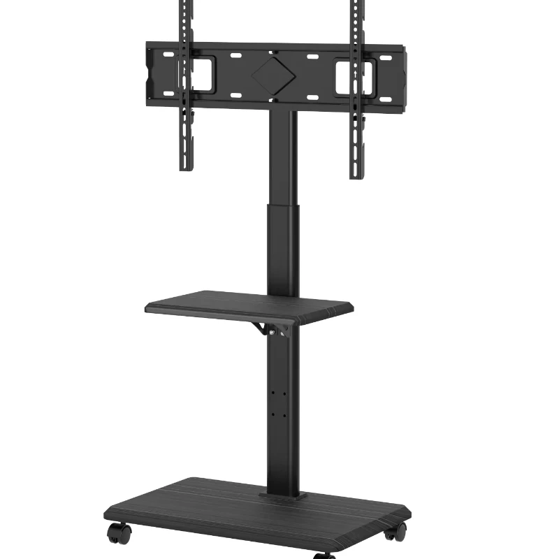 

All-in-one steel mobile TV stand trolley with wheels, maximum size 60 inches, suitable for office