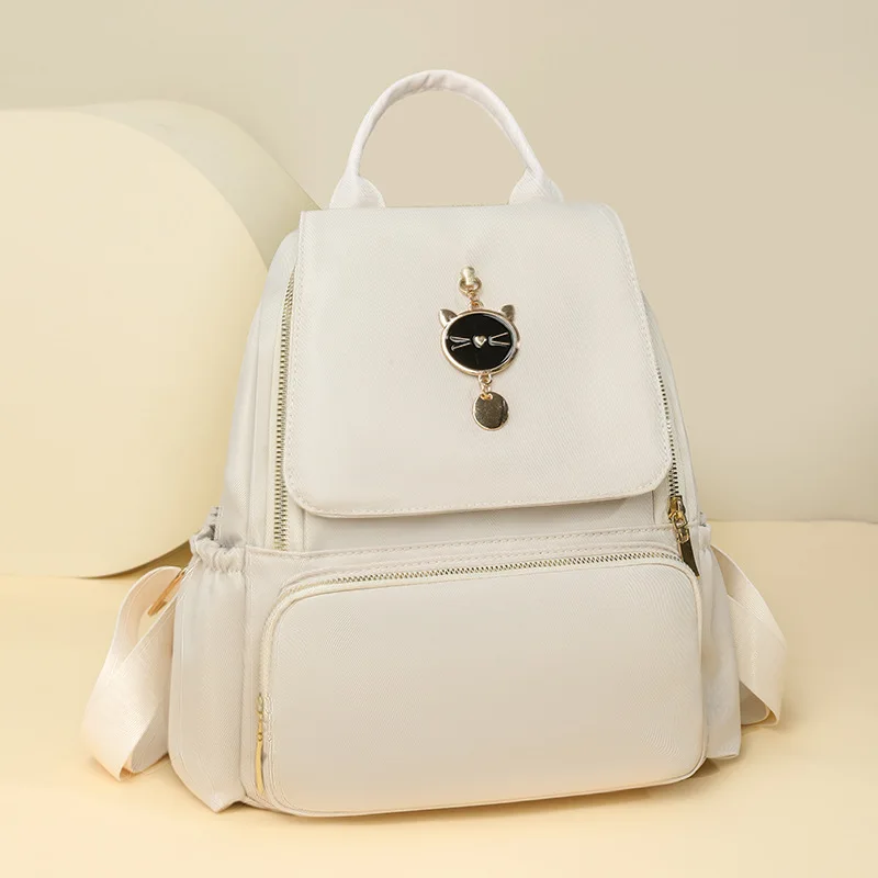 

Весенний нейлоновый рюкзак 2025 года для женщин, просторный минималистичный рюкзак, легкая повседневная сумка в корейском стиле с отделением для ноутбука