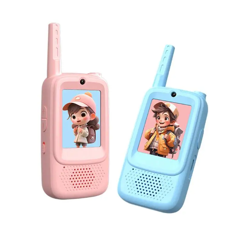 2-個-jk300-キッズビデオトランシーバー-selfie-送信音声写真絵文字屋外ワイヤレス親子コミュニケーションおもちゃ