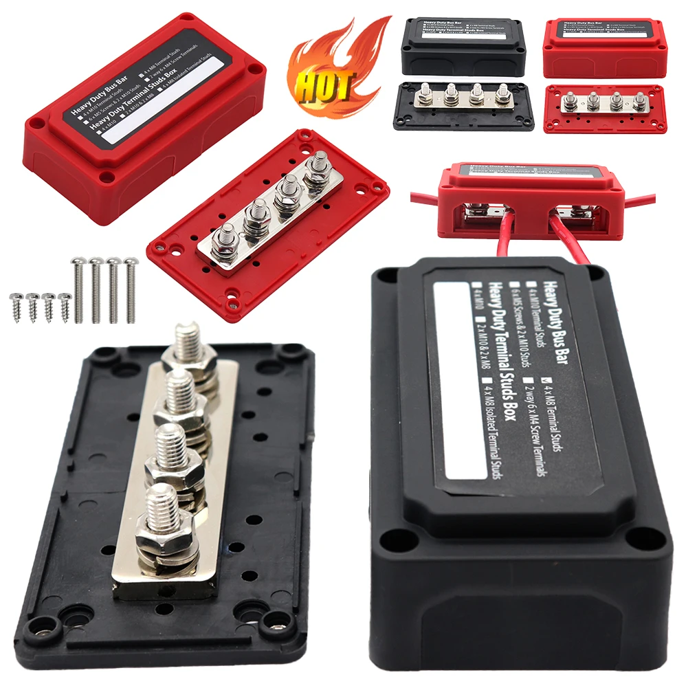 

Клеммная колодка M8 (150А/300А) с 4/12 клеммами, органайзер для кабелей, корпус для автомобильных усилителей и блоков питания