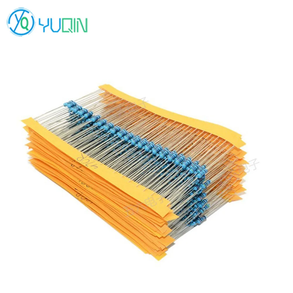 3425 Pieces of 1/4W Inline Color Ring Resistors  Wrapped in Metal Film, 137 Kinds of Resistors and 25 Pieces of Each Type