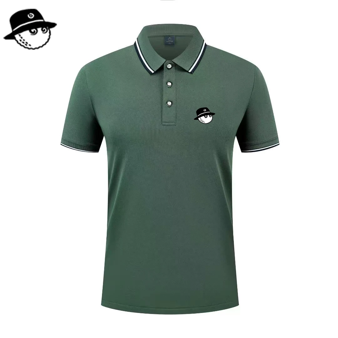Men Summer Fashion Slim Fit Sport Short Sleeve 100% Polyester Polo Shirt Fake Pocket Decoration Casual Sport Golf Polo Shirt image 3