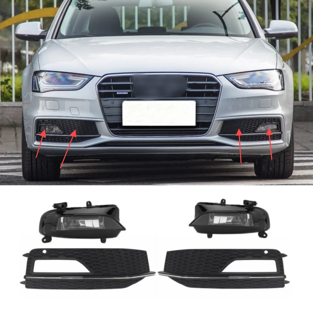 For 2013-2015 Audi A4 S-line S4 front bumper fog light frame grille anti fog light automotive components