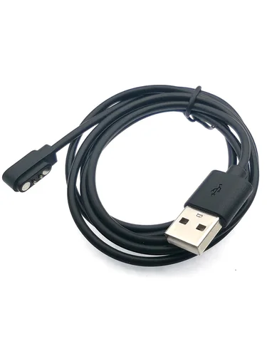 Imagen 1 del producto 1 unidad USB a DC 2P imán con resorte Pogo Pin conector Cable de carga magnético 1A Cable de alimentación para reloj inteligente Haylou LS05 LS02