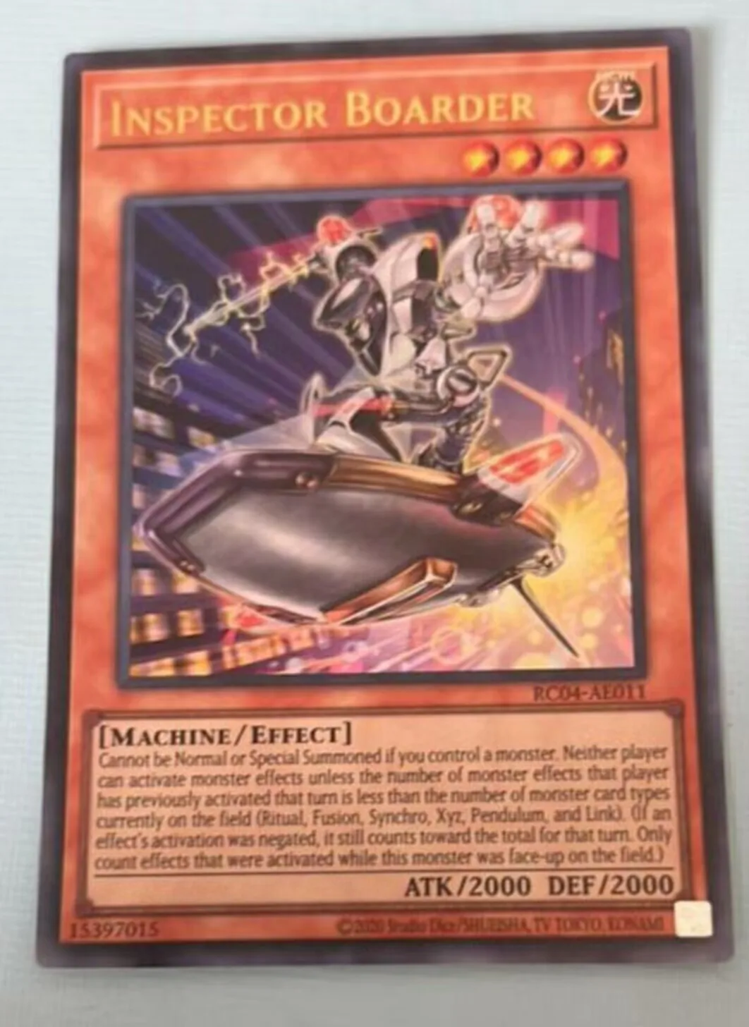 

Yugioh KONAMI Duel Monsters RC04-AE011 Inspector Boarder Ultra Rare Asian English Collection Mint Card