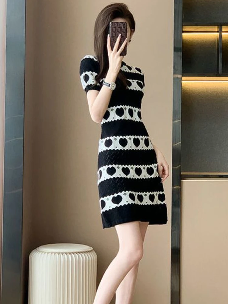 Dresses Women Elegant Simple Comfortable Striped Design Attractive Mature Fashion Mini Age-reducing Leisure Ulzzang Streetwear