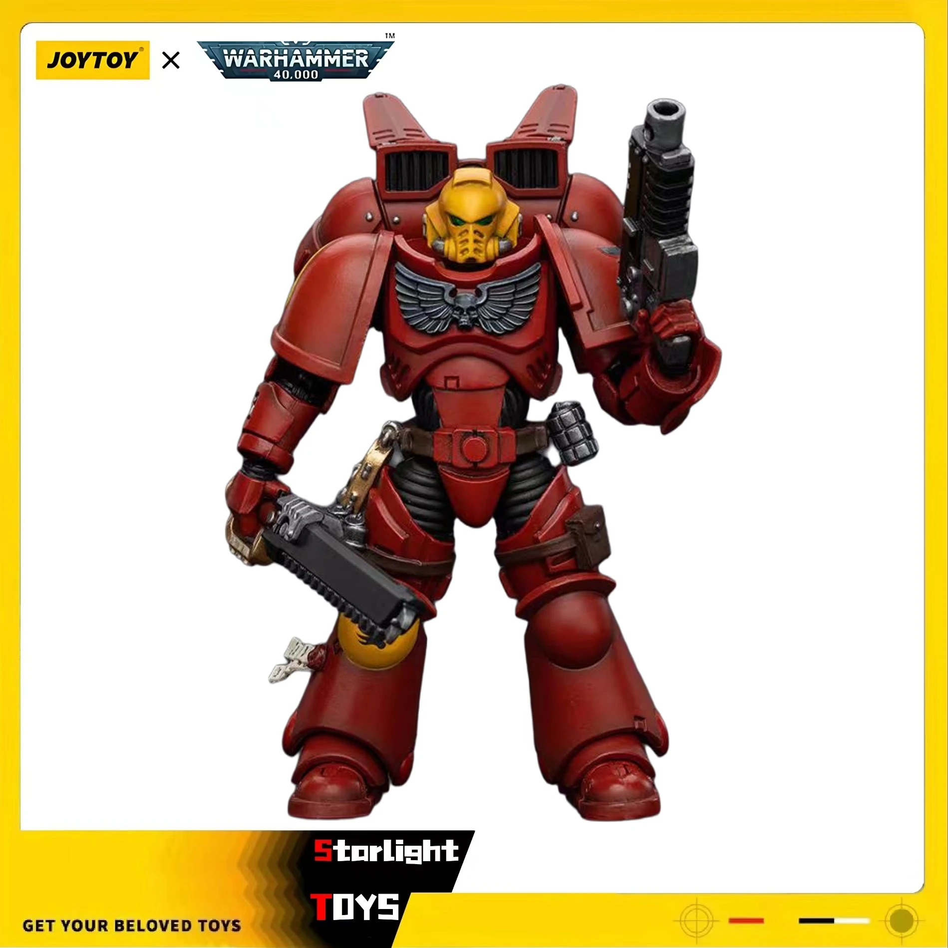 

JOYTOY 1/18 Action Figure Warhammer 40K Blood Angels Jump Pack Intercessors Intercessor 1 Model Toy Gift