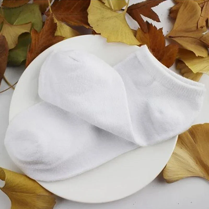 10 أزواج من الجوارب النسائية، جوارب رياضية قابلة للتنفس، جوارب قارب بلون سادة، جوارب قطنية مريحة للكاحل