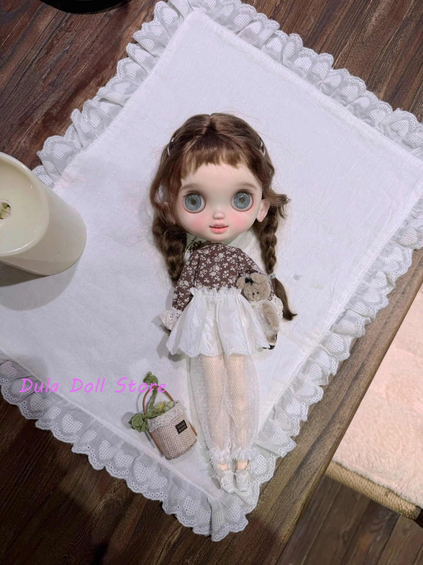 

Одежда для кукол Dula 2026: Цветочная блузка и сетчатые брюки для кукол Blythe ob24 ob22 Azone Licca 1/6. Аксессуары для кукол.